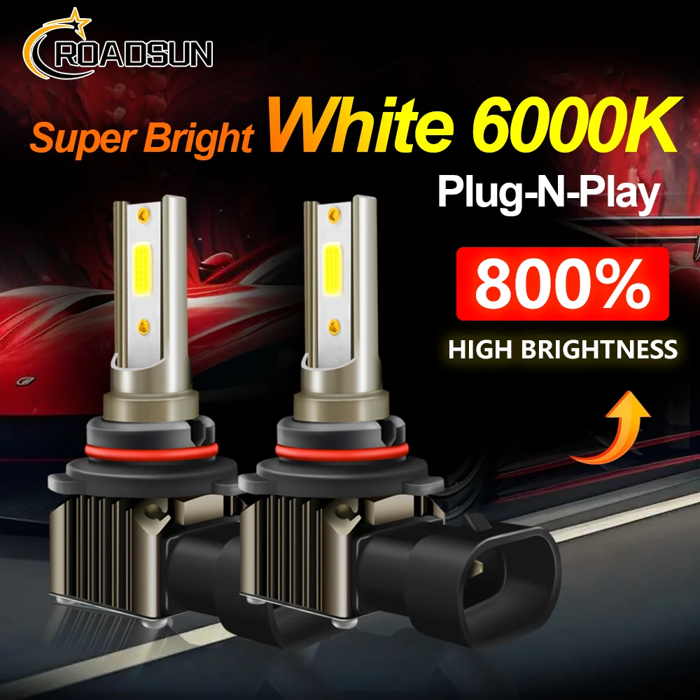 2Pcs 22000LM Turbo H8 H11 LED Headlight 120W Super Bright 6500K Canbus 9005 HB3 9012 HIR2 LED Headlamp Bulb 12V 7035 CSP