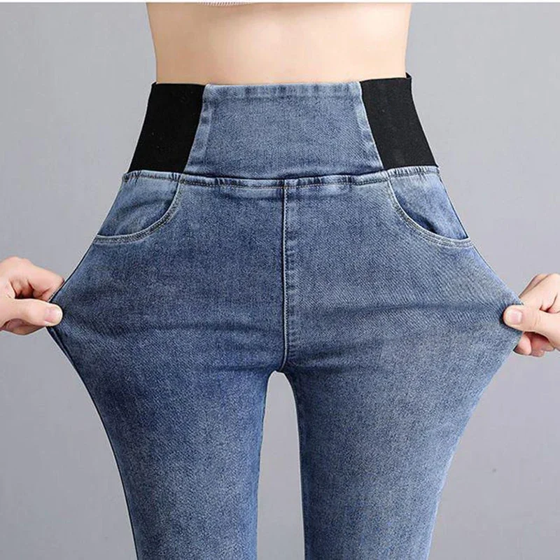 

High Waist Pencil Jeans Women Classic Skinny Casual Denim Pants Streetwear Pantalones Stretch Wash Vaqueros Trousers L55