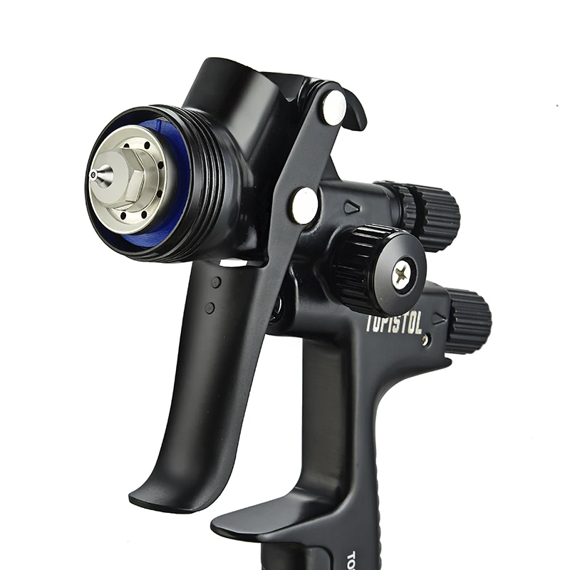 PISTOLA DE PULVERIZACIÓN HVLP para barnices y imprimación, alimentación por gravedad, boquilla de 1,3/1,7 mm, pistola pulverizadora de pintura de aire con taza sin lavado