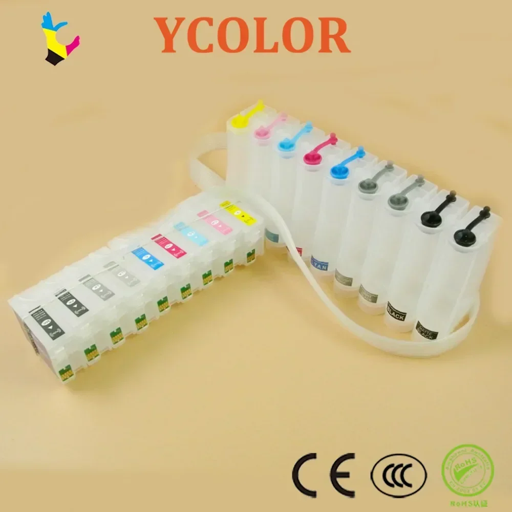 Sistema de tinta a granel SC P600 para impresora Epson SureColor P600 R3000 sistema de suministro continuo de tinta CISS con chips de reinicio automático SC-P600