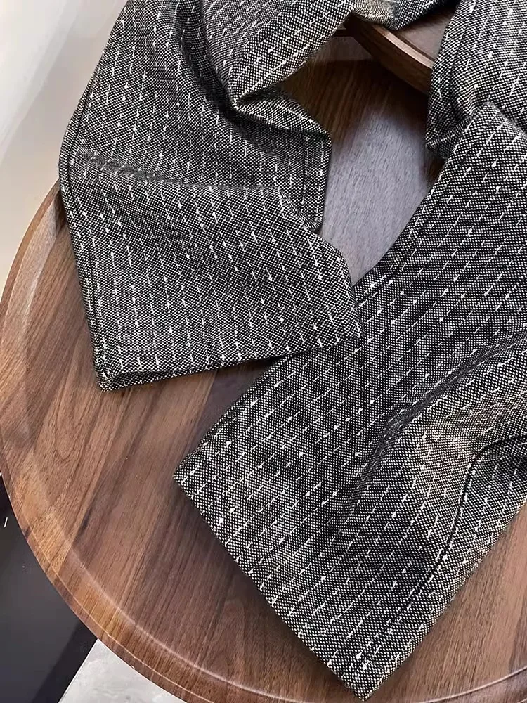 Hoge kwaliteit vrouwelijke wijde pijpen broek casual lange broek losse pasvorm mode Franse stijl winter volledige lengte kantoor dame 2025, nieuw