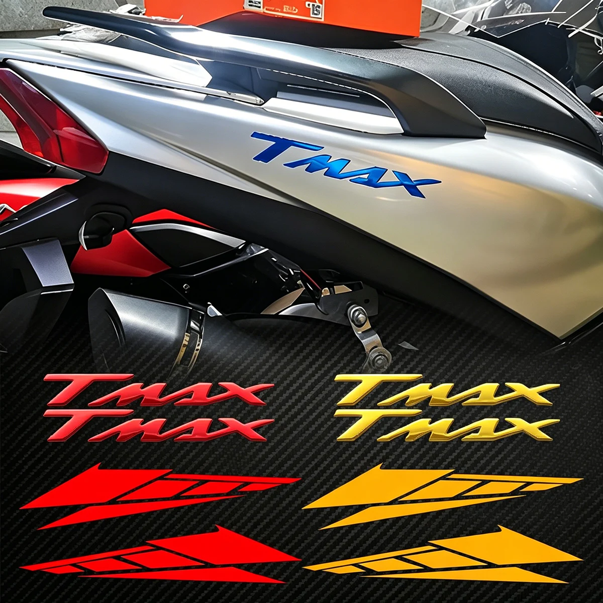 For TMAX 530 560 500 TMAX500 TMAX530 T-MAX 3D Raised Tank Stickers TMAX Emblem Badge Logo Side Body Motorcycle Accessories Decal
