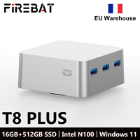 FIREBAT T8 PLUS Mini PC Gamer Intel N100 N5095 CPU Windows 11 Mini PC Gaming DDR4 8GB RAM 256GB SSD NVME M2 WIFI5 BT4.2 Desk