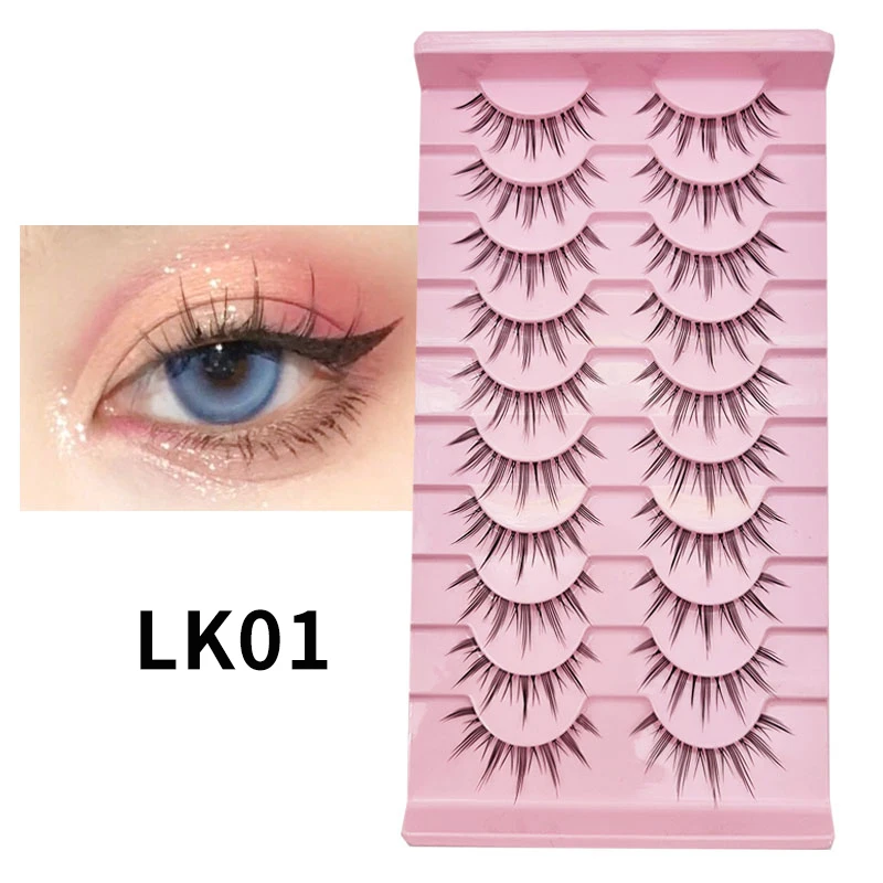 Manga Lashes 5/10 Paar natürliche Wimpern, falsche Wimpern, Little Devil Lashes, Anime-Wimpern, Vollstreifen-Wimpern, Band-Wimpern, Make-up – Detail 4