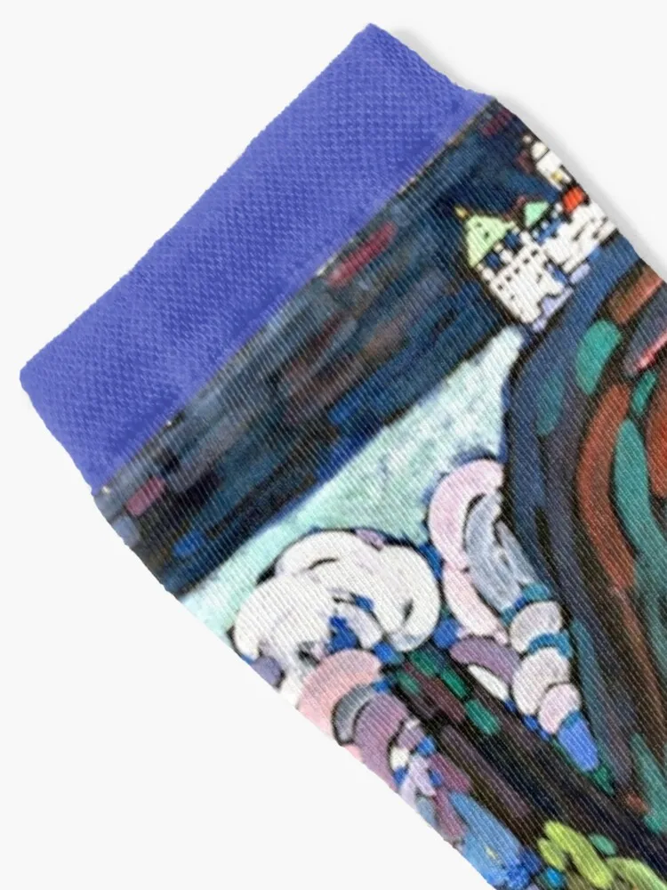 Kandinsky - Das Bunte Leben (The Colorful Life) Socks cartoon warm winter basketball Girl'S Socks Men's