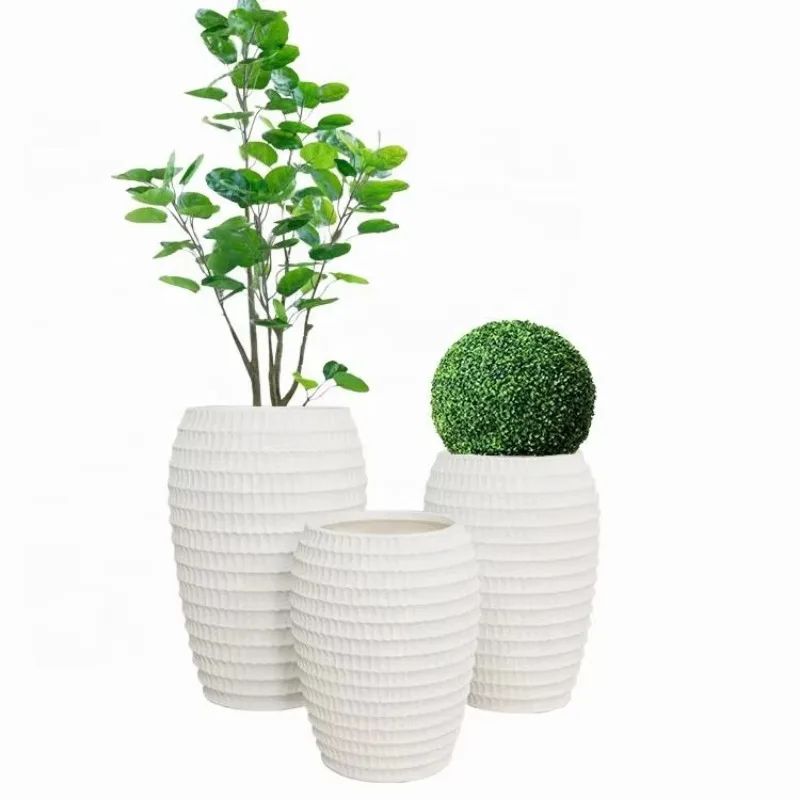 

Wholesale Simple Creative Fiber Clay Pot, New Garden Decor Fiber Clay Planter,Outdoor Large Flower Pots & Planters