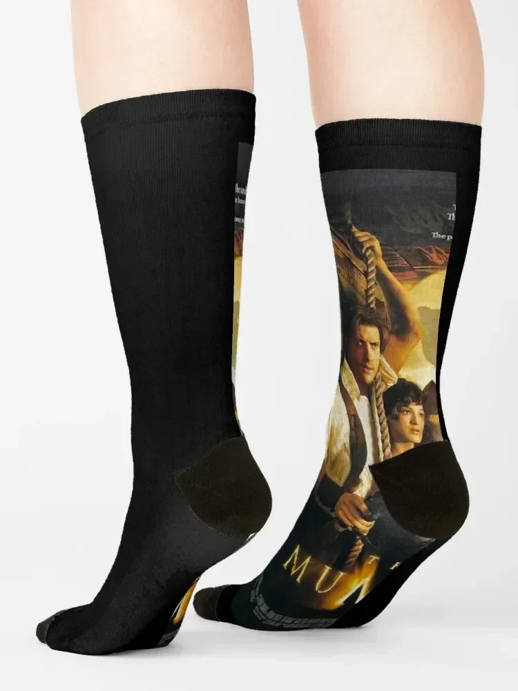 For Mens Womens The Mummy Poster Christmas Socks Non-slip gym floor sports stockings Men Socks Luxury Brand Women's
