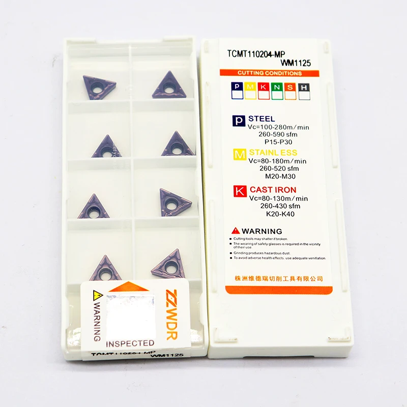 TCMT110204 TCMT16T304 MP WM1125 Carbide Inserts turning TCMT CNC Lathe Cutter Turning Tools For Stainless Steel