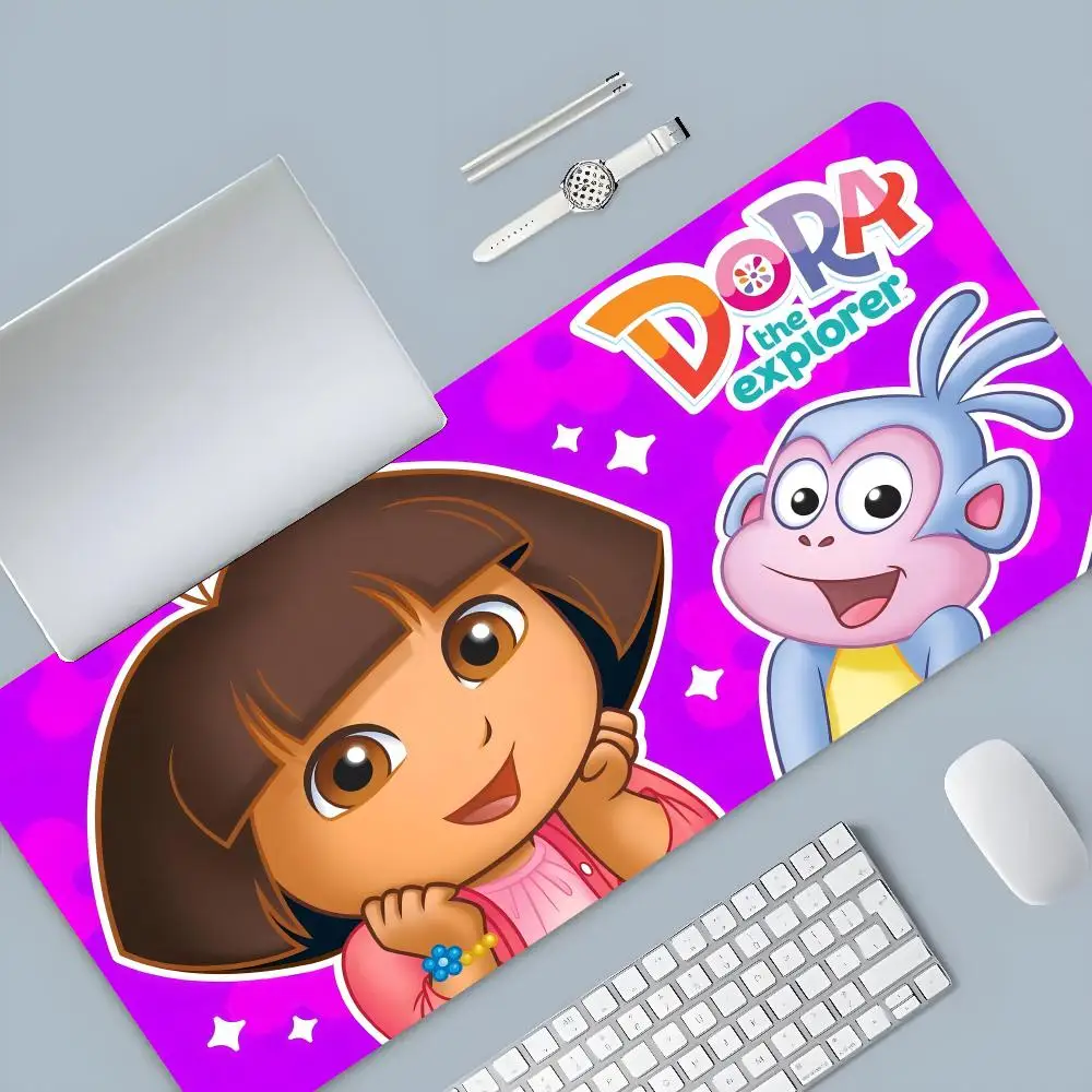 Dora the Explorer Mouse Pad Cartoon Lockedge Large Gaming Pad Computer Gamer Keyboard Mouse Mat Desk Mousepad for PC Desk Pad