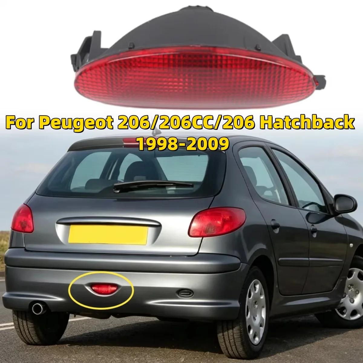 Car Rear Fog Light Housing Without Bulb OE 25310601 For Peugeot 206/206CC/206 Hatchback Car Accessories 1998-2009