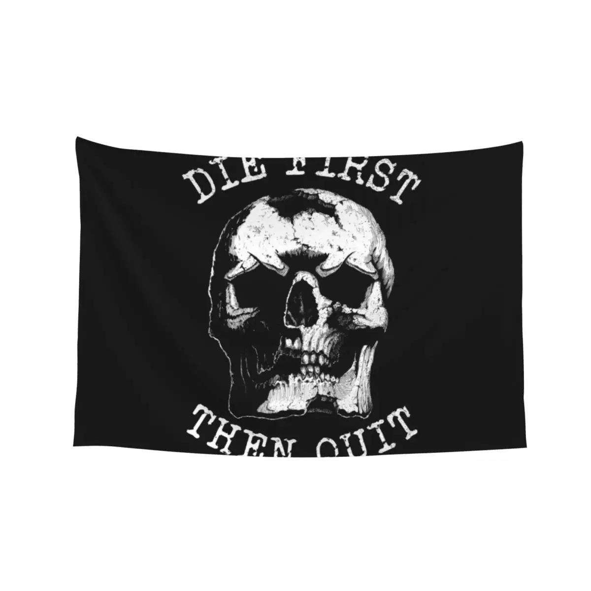 

Die first then quit rugged skull Tapestry Room Design Bedroom Decorations Tapestry