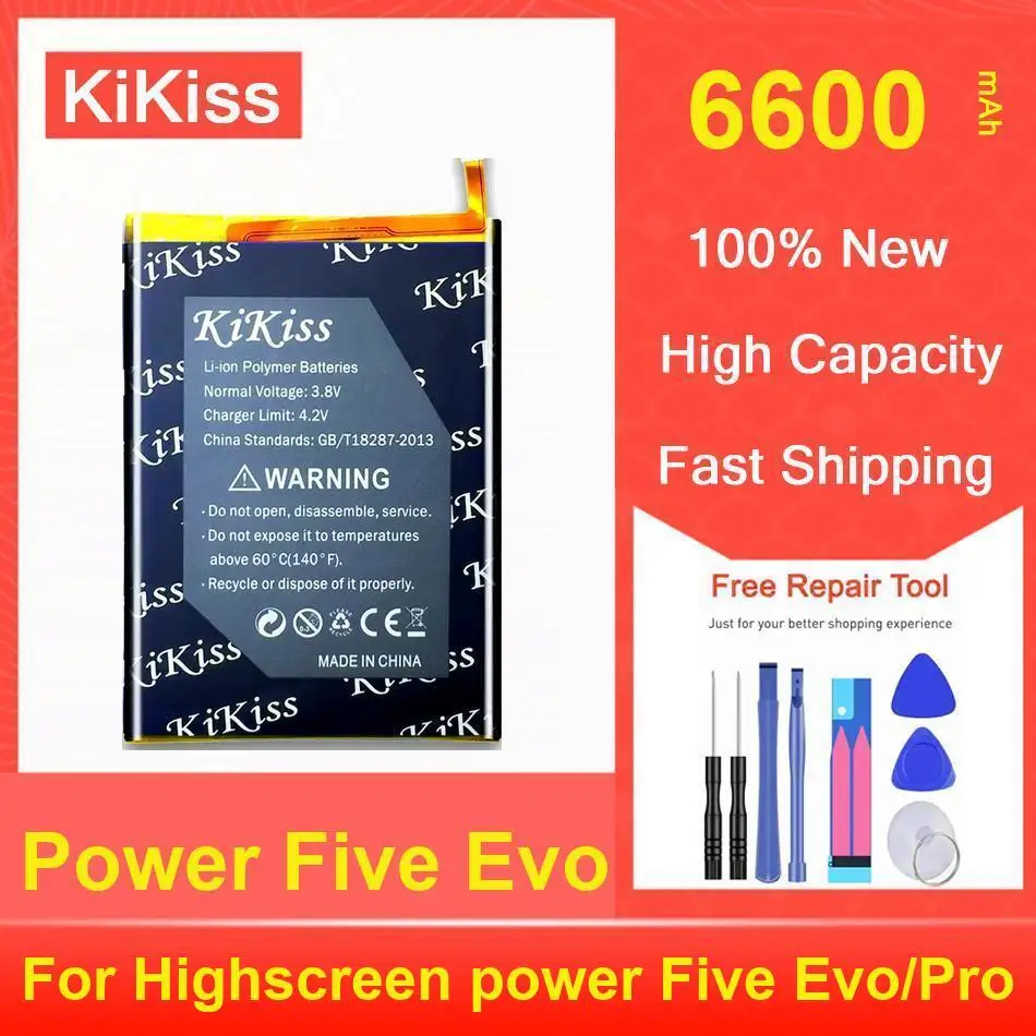 

Kikiss Battery 6600Mah Power Five Evo For Highscreen Evo/Pro