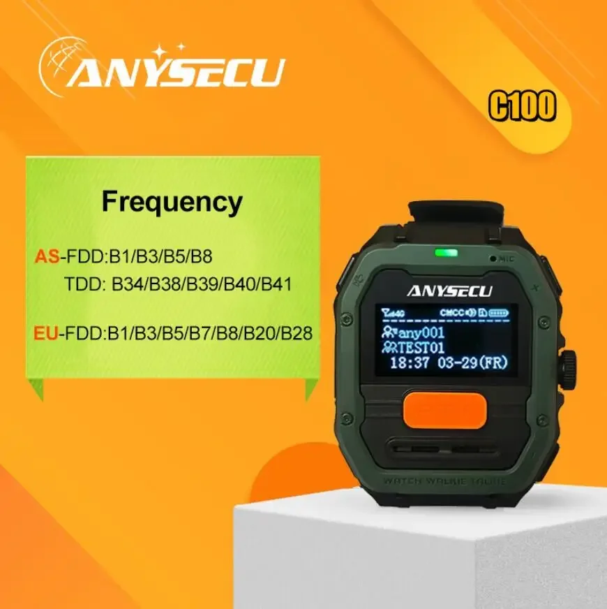 NEW Anysecu Radio C100 Global PTT Sim Card POC Watch Radio  work with REAL PTT Platform Talk Range  Ulimited walkie talkie