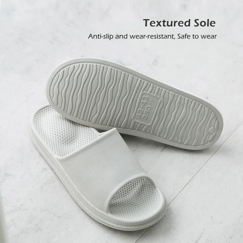 Soft EVA Massage Slippers Men Women Home Slippers Outdoor Beach Shoes Couples Sandals Light House Bathroom Non-slip Slides