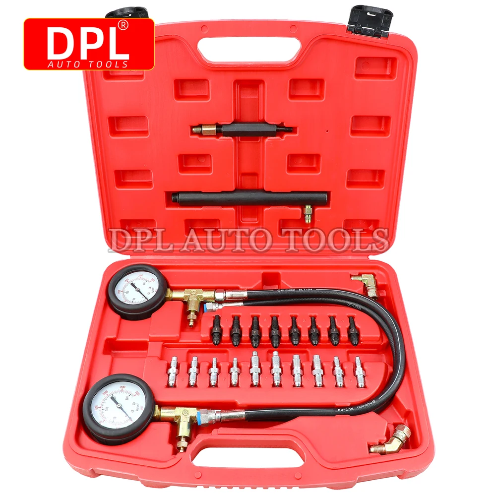 

Brake Pressure Test Kit Service Tool Master Cylinder Valve Mechanic Set ABS Hydraulic Oil Pressure Gauge