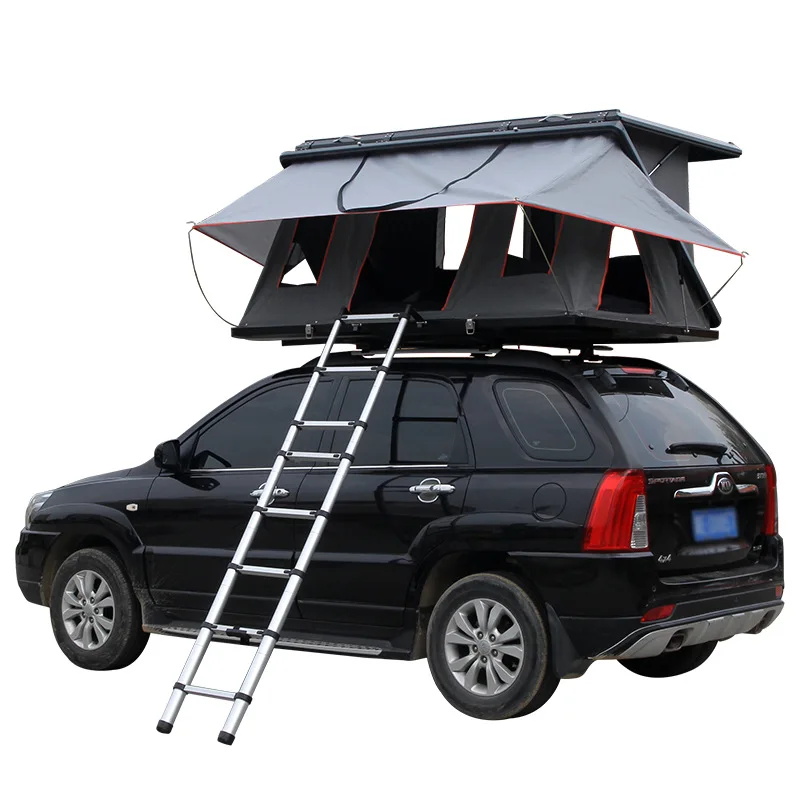 Outdoor wild land Z shaped aluminium alloy SUV CAR folding hard Shell Camping Roof Top Tent hardshell Rooftop  for sale