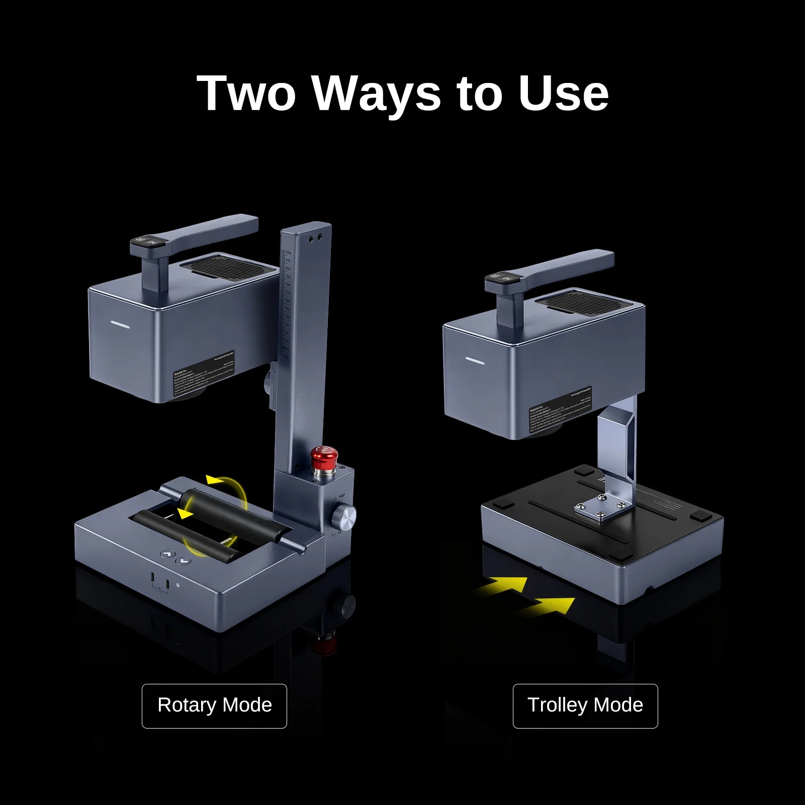 Dual-Mode Rotary Roller for Raymoto Laser Engravers – 360° Rotary Accessory for Cylinder Engraving, Fits All Raymoto Machines