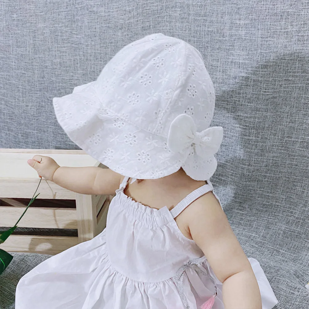 

Baby Bowknot Sun Protection Headwraps Summer Lovely Hat Protector for Children (Fit for 6 Months to 1.5 Years Old)