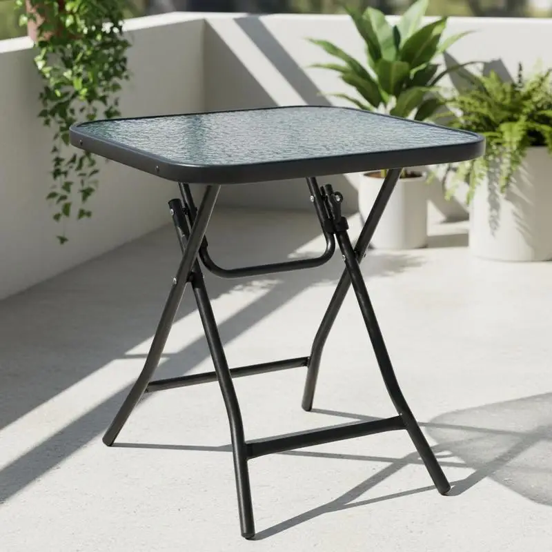 

18 Inch Square Patio Bistro Table with Rustproof Frame