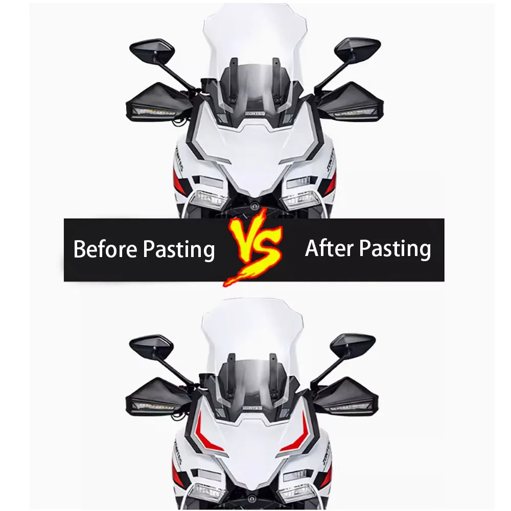 For ZONTES 703F F703 703 F Motorcycle Fairing Sticker Decoration Reflective Cool Front Pull Headlight Decals