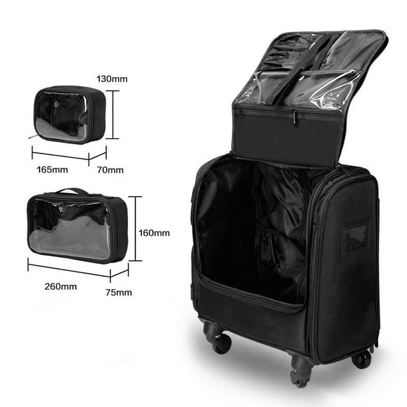 

--for OBOX Factory Cosbeauty Travel Makeup Bag Organizer Rolling Box For Nail, Beauty And Hair Tools