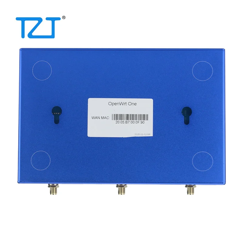 Маршрутизатор TZT Banana Pi OpenWrt One с корпусом, 1 ГБ ОЗУ MT7981B, 2,5 ГБE RJ45 и портами Gigabit Ethernet RJ45