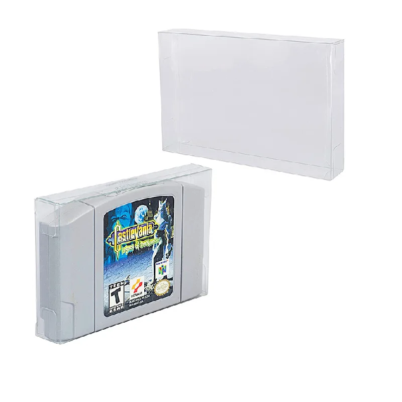 

ZUIDID 10pcs a lot Clear Transparent Cartridge Protector for N64 Game Card Plastic PET Case Boxes