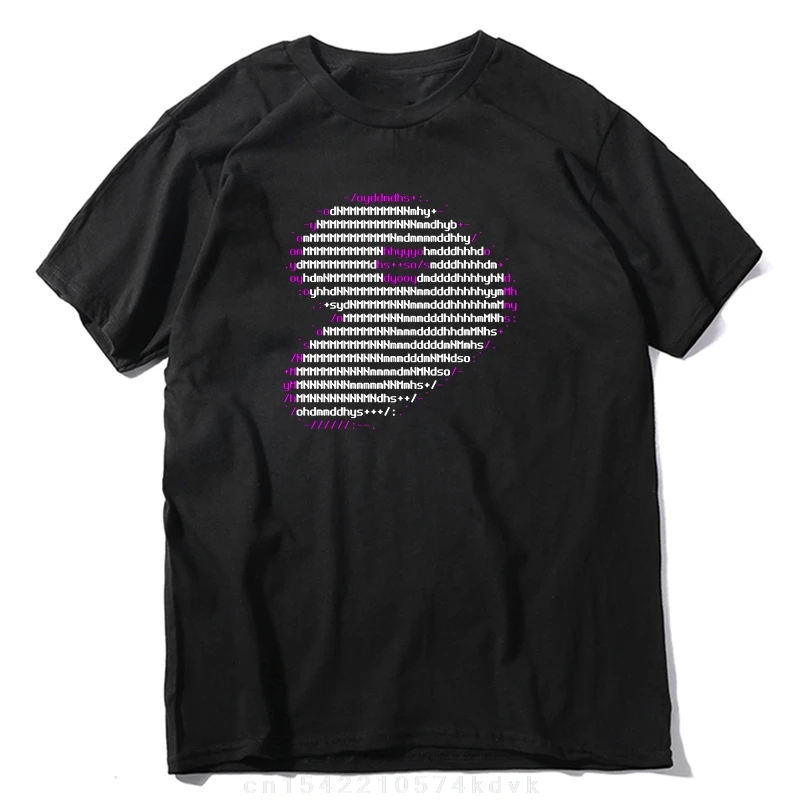 Gentoo Linux Neofetch Ascii Kunst Logo T-Shirt plus Größen Rohlinge Männer Grafik T-Shirts