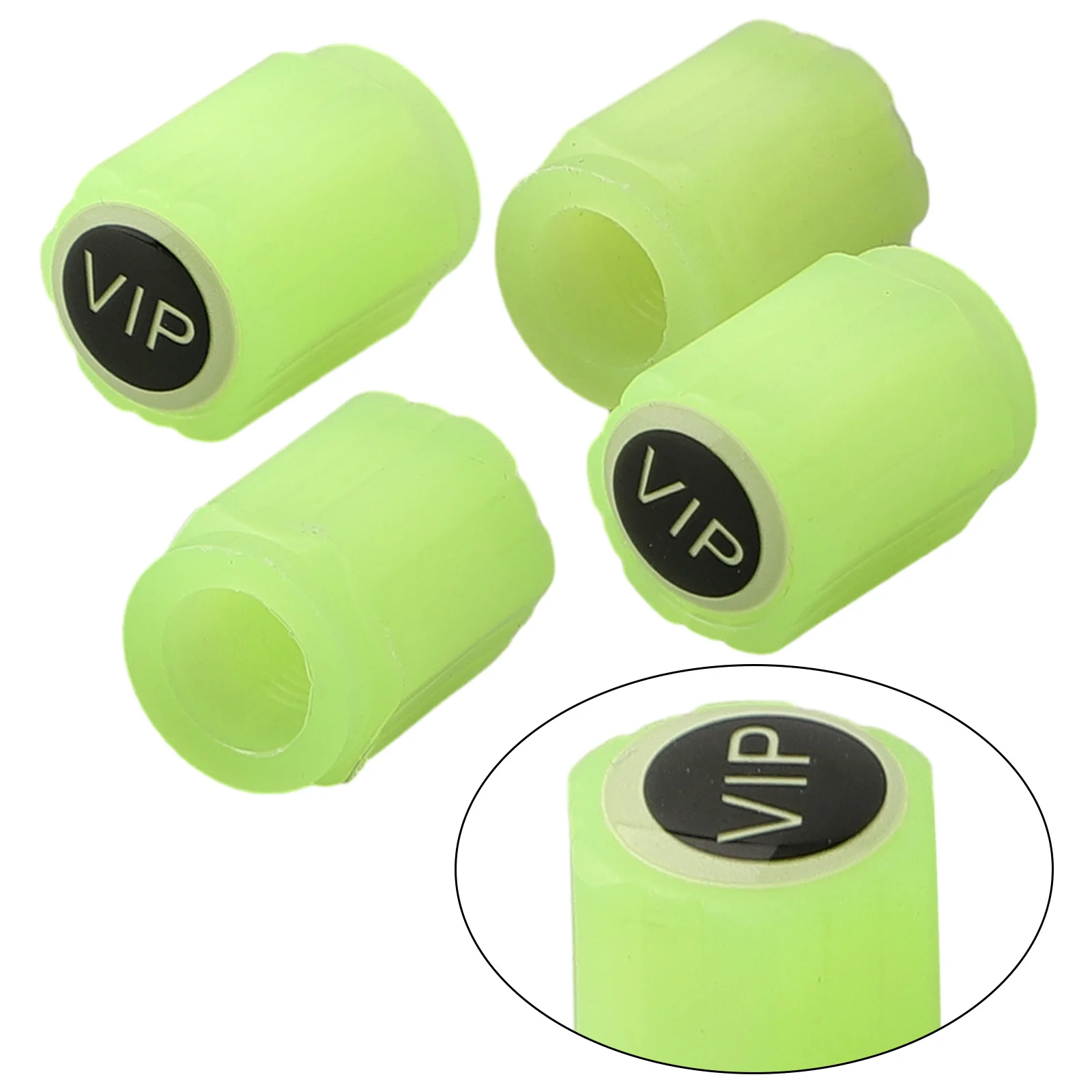 Parts Tire Valve Cap 4 Pcs Fittings For Off-road Vehicle Glow In The Dark Luminous Plastic Replacement Suv Tire Valve Cover