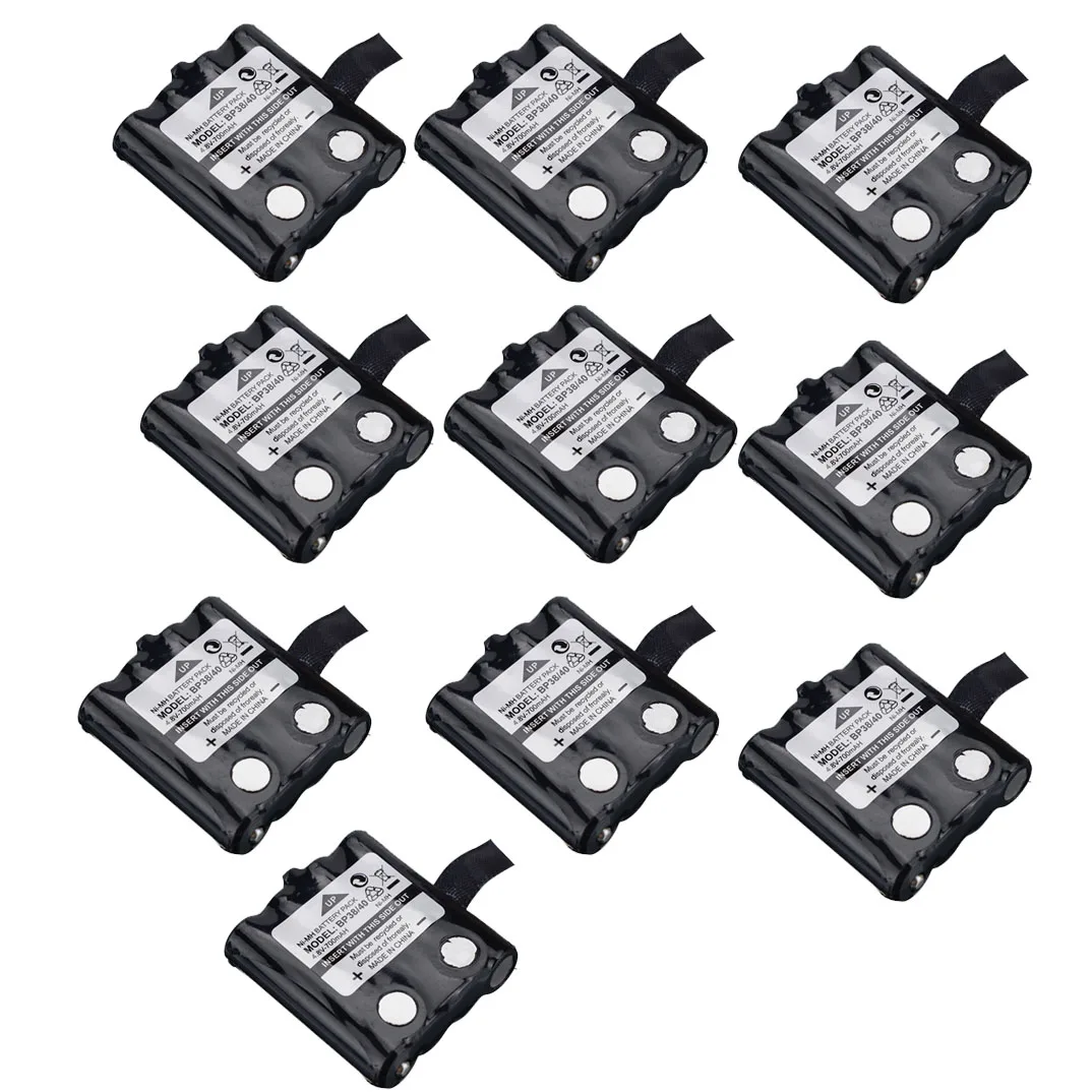 4.8V 800mAh Ni-MH Rechargeable Battery Pack for Uniden BP-38 BP-40 BT-1013 BT-537 GMR FRS Two-Way Radio Compatible with BP38 BP4