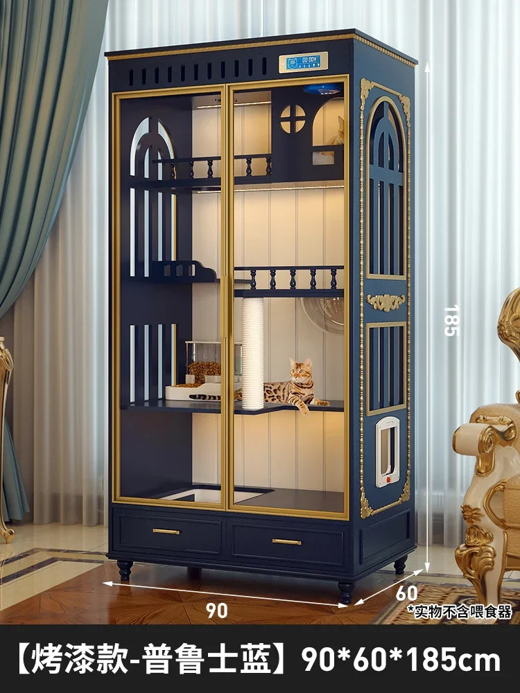 

2003Solid Wood Cat Villa Home Indoor Three-Layer Cat House Large Luxury Cat Nest Castle
