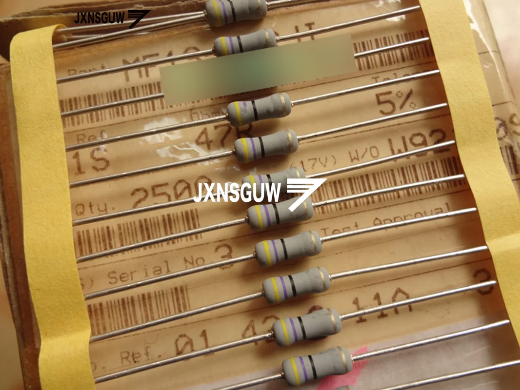 

10PCS NEW Original British Welwyn MO1S 5% 1W47R 3x9MM Color ring resistance 1W 47R Fever resistance 47R 1W 47ohm