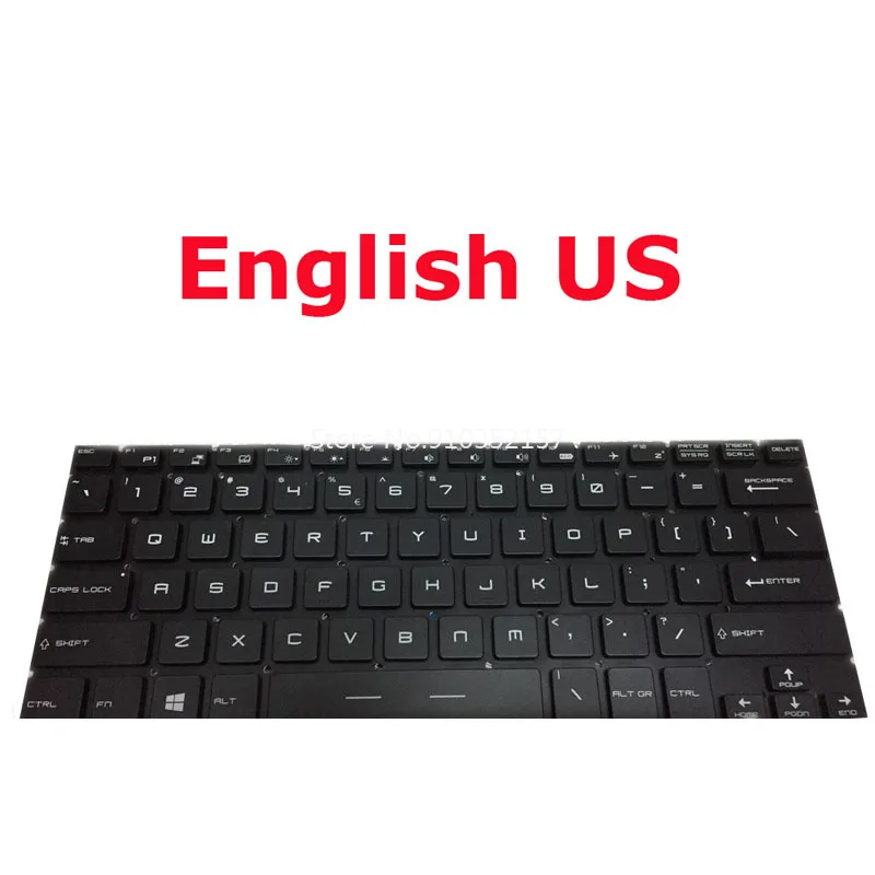 MS-14A1 14A2 14A3 Keyboard For MSI GS30 2M-001US 2M-046US GS32 6QE-004US GS40 6QE-001US 6QE-003US GS43VR 6RE-006US English