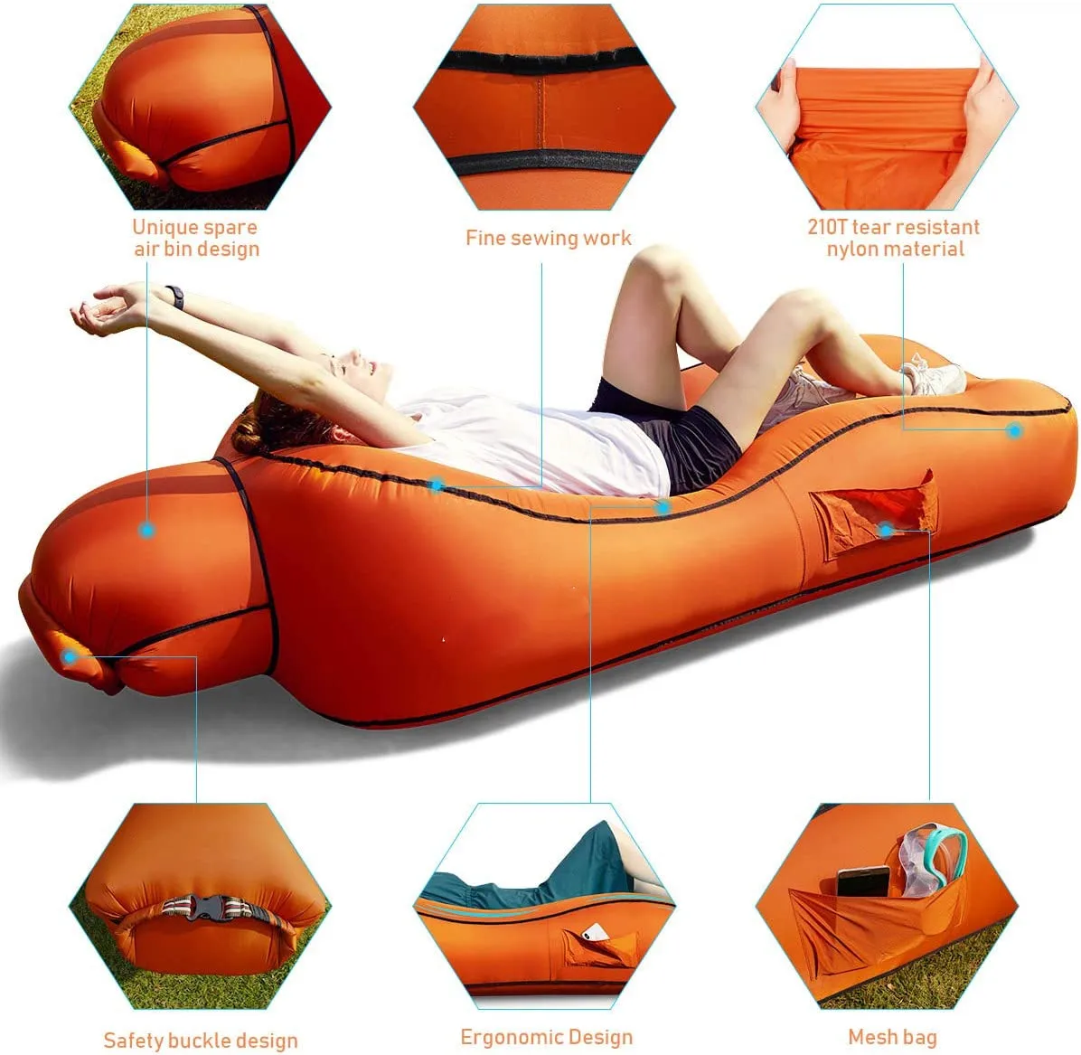 Inflatable Couch Cool Inflatable Chair Upgrade Air Sofa Easy Setup Perfect For Hiking Gear And Beach Chair