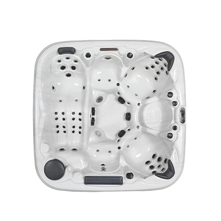 6 Person Hot Tub, 71 Jets USA Aristech Acrylic Whirlpool Massage Spa, 220-240V Balboa System, 2250mm Square Outdoor Tub
