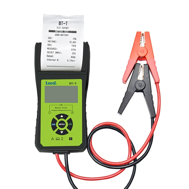 

BT-T 12V Car Digital Battery Tester Auto Batteries Measure Tool With Printer Automotivo Battery System Analyzer