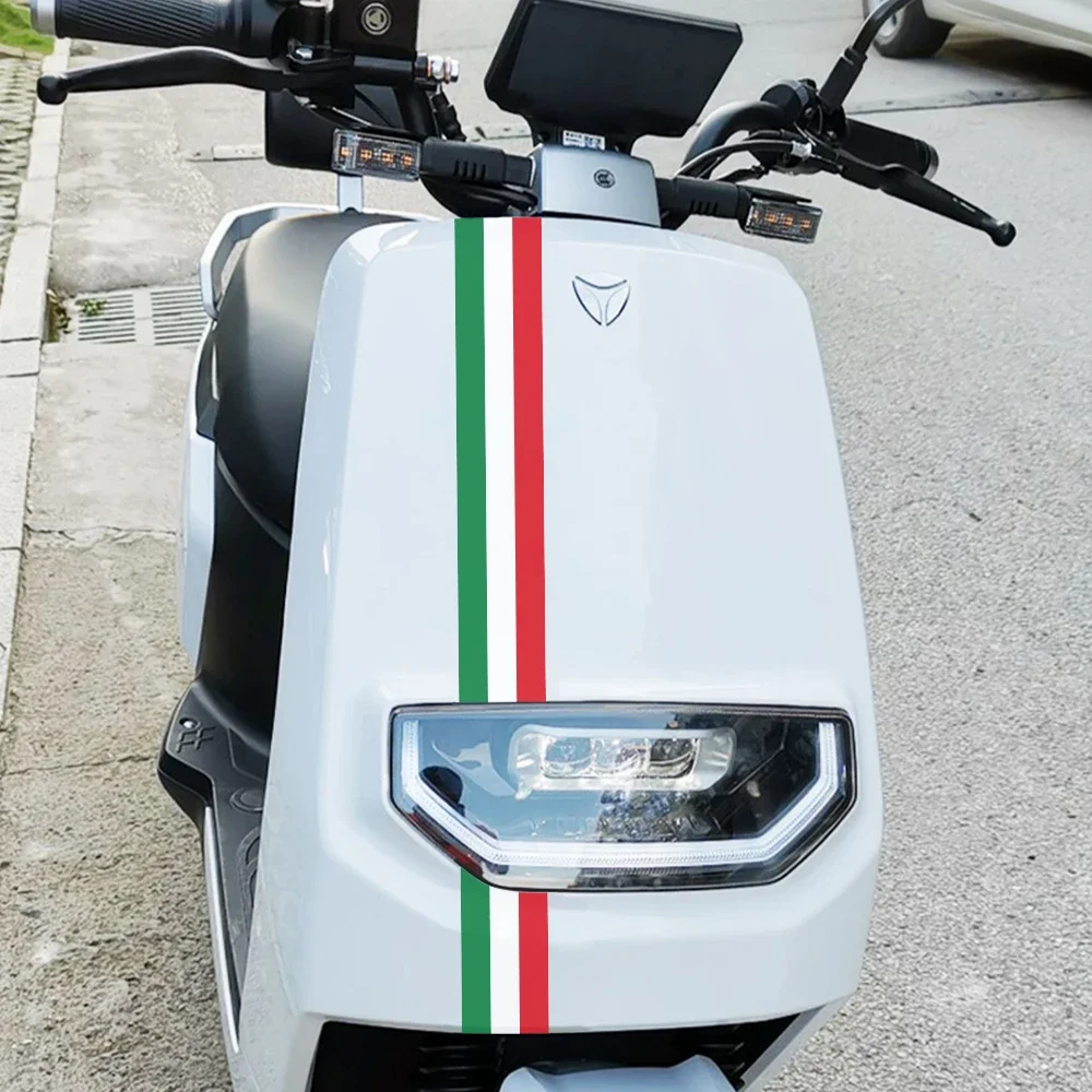 Motorcycle Sticker Italy Flag Styling Vinyl Decal Front Fairing Decor Accessories For Vespa Piaggio Ducati Aprilia Moto Guzzi