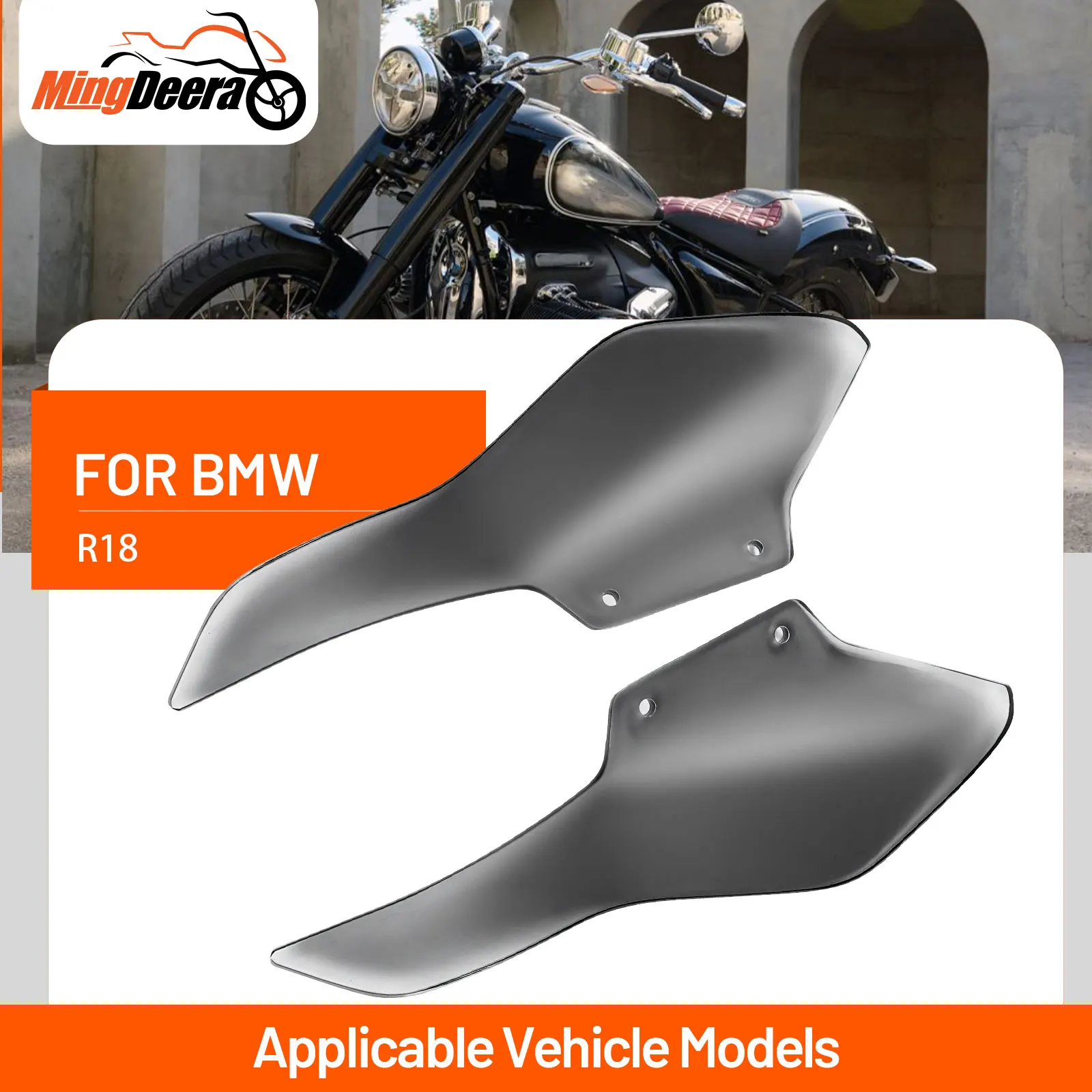 

For BMW Motorrad R18B Touring Edition and R18 Transcontinental Edition 2021-2024 models Leg protection side fairing windshield