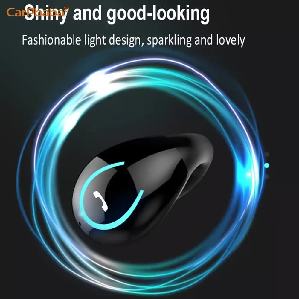Single Wireless Headset With Mic Sport Handsfree Gaming Earphones Bass Running EarHook Phone Hearing Earbuds