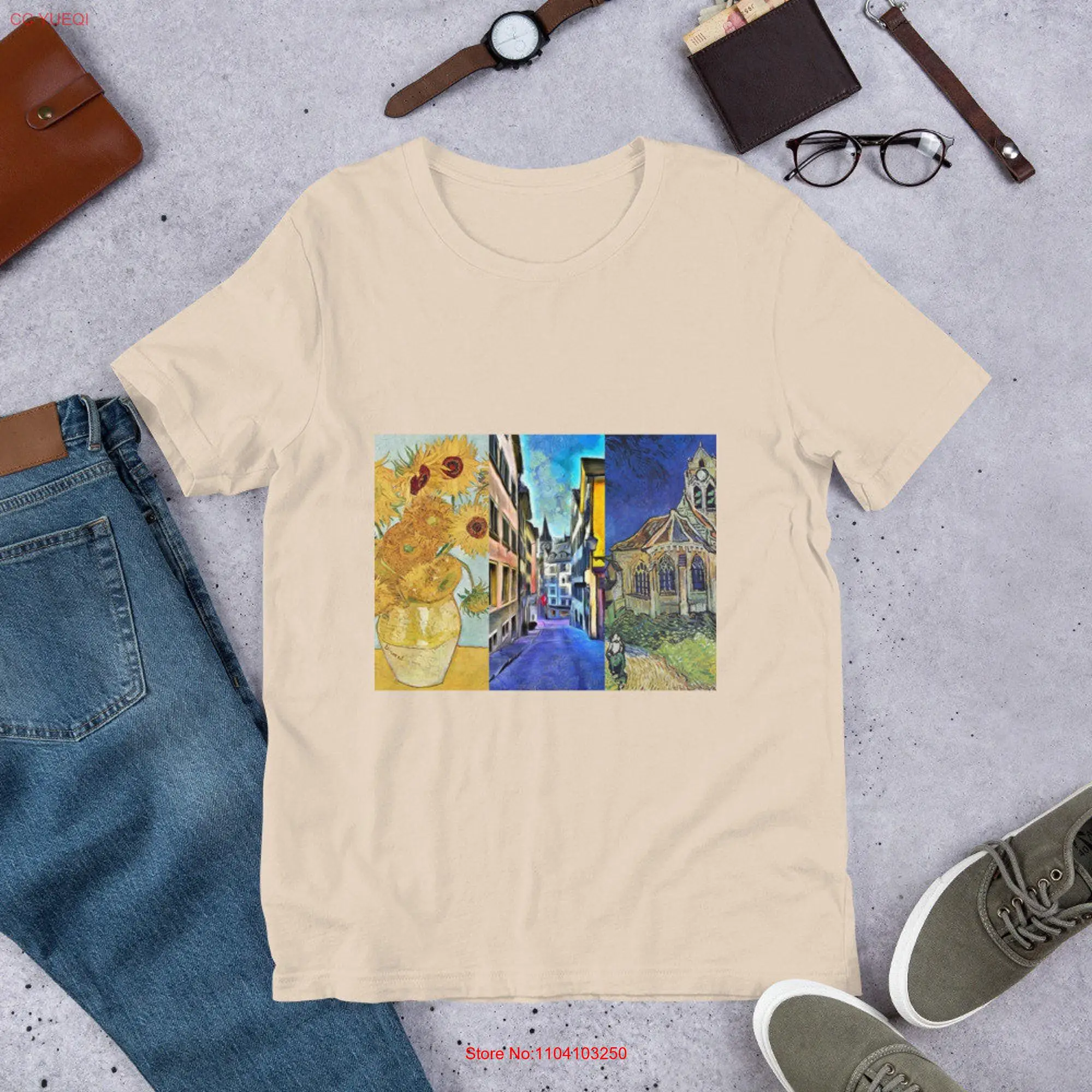 Van Gogh Painting T Shirt Impressionist Art Lovers  long or short sleeves