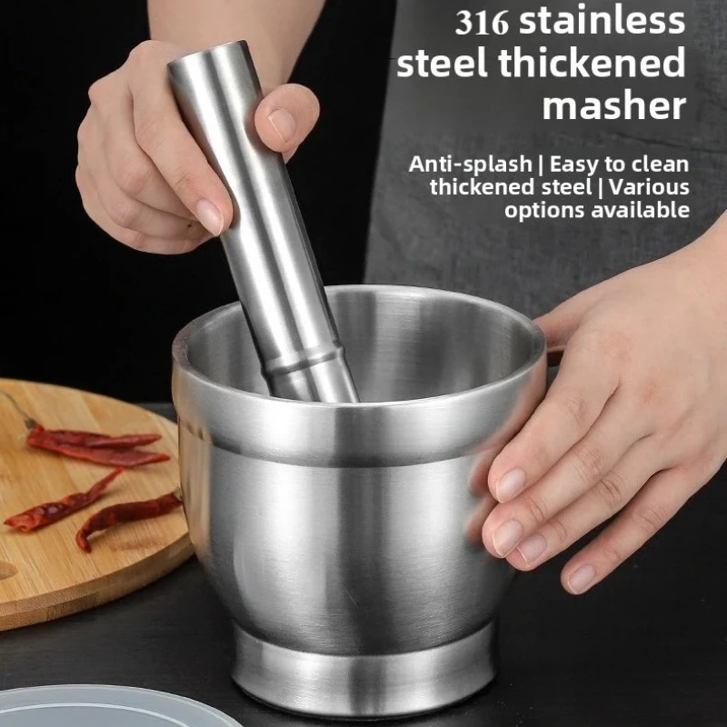 

Измельчитель для чеснока ручной работы из пищевой нержавеющей стали 316, кухонный раствор для домашнего приготовления чесночного соуса, прочный