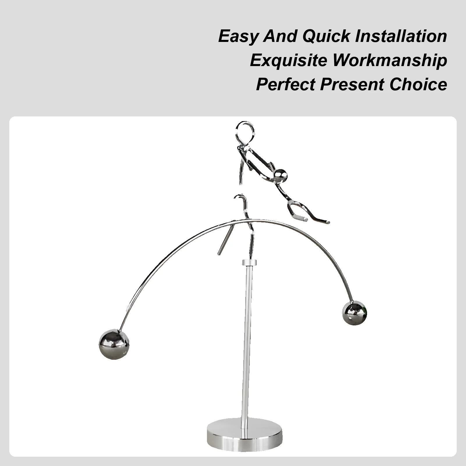 Mainan Keseimbangan, Mainan Meja Penyeimbang, Ornamen Lucu, Dekorasi Baja Tahan Karat untuk Meja, Pesta, Rumah, Tempat Kerja, Ulang Tahun, Rak, Liburan