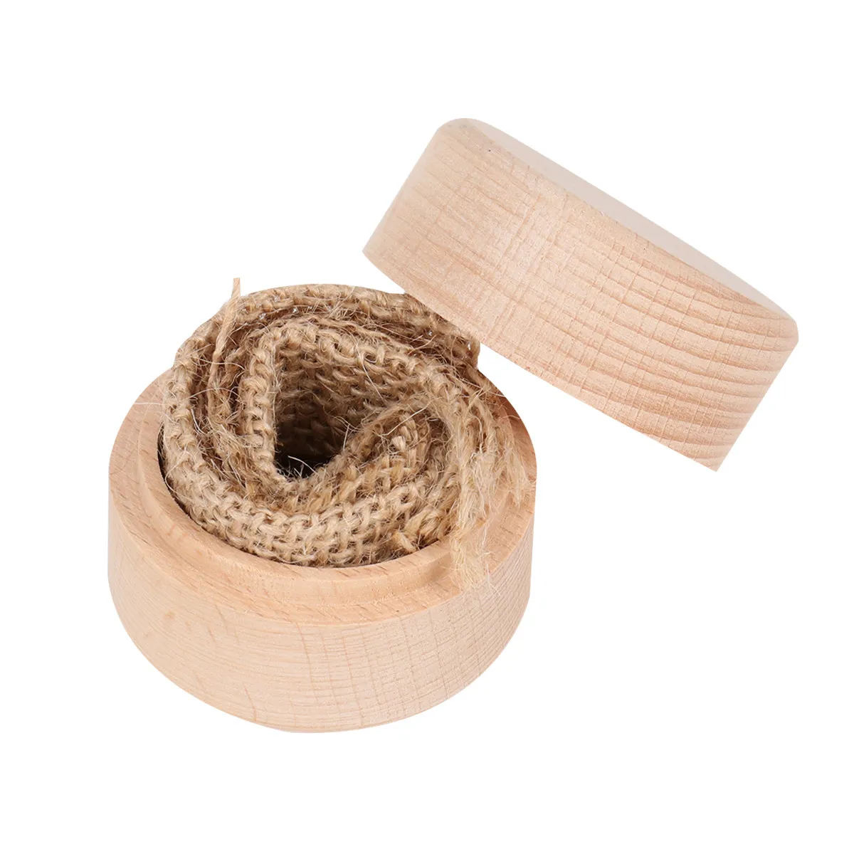 

Rustic Wooden Ring Box Vintage Style Wedding Engagement Proposal Holder for Rings Necklace Earrings Accessory Display