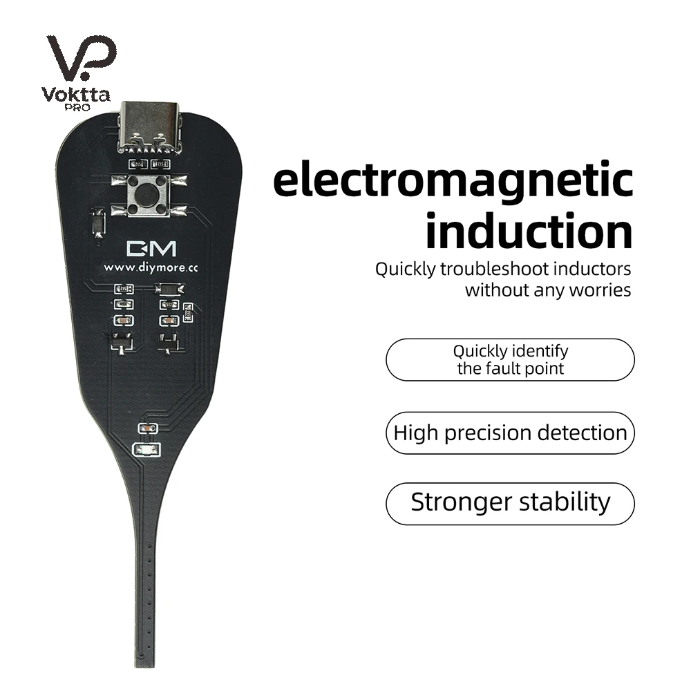 

DC 5V Inductor Detector Tool Motherboard Coil Tester For Mobile Phone Repair Electromagnetic Induction Fault Inductance Checking