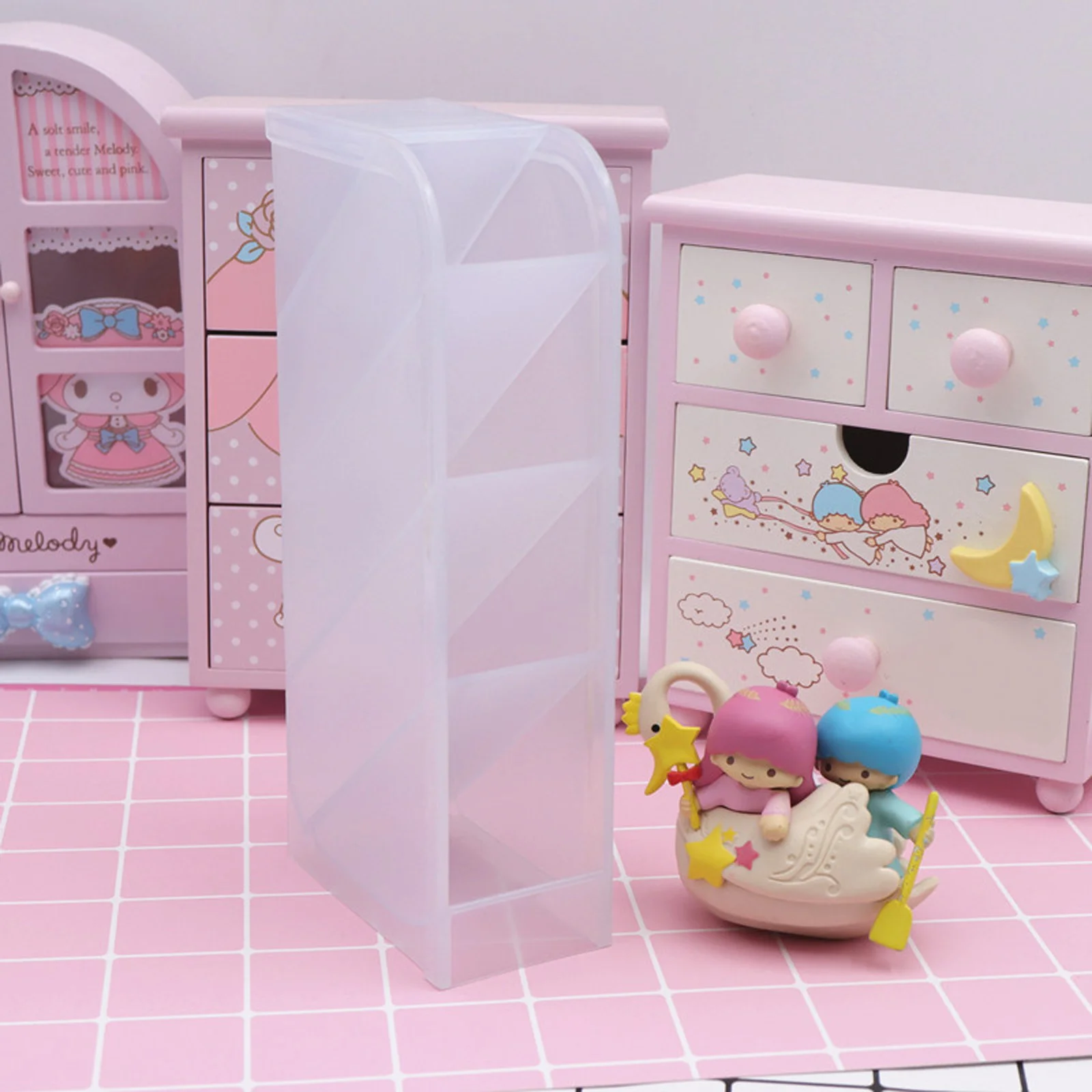 

1pc Clay Storage Box Oblique Inserting Pen Holder Desktop Organizer Stationery Storage Rack For Home School Pen Container