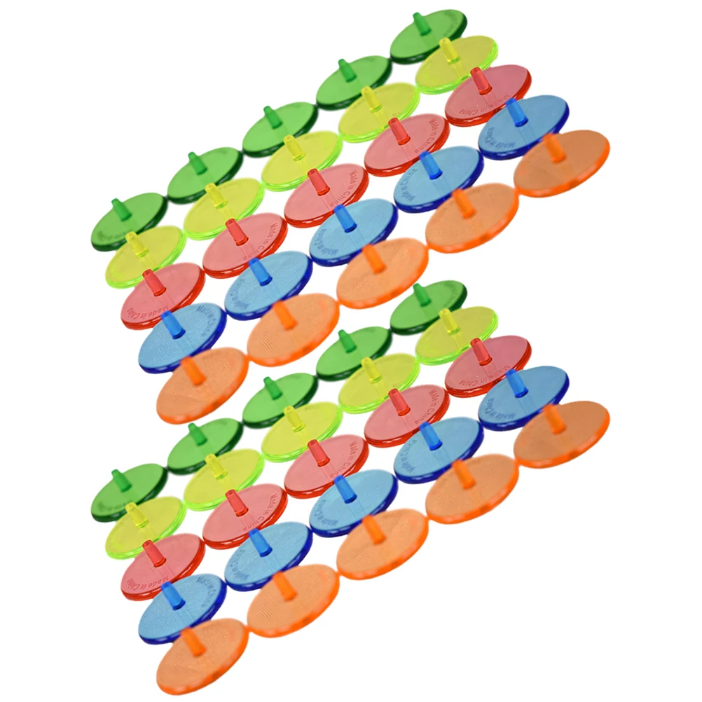 

50pcs Golf Ball Markers Transparent for Long Service Life Stable Trajectory Durable Plastic Random Colors Golf Training Tools
