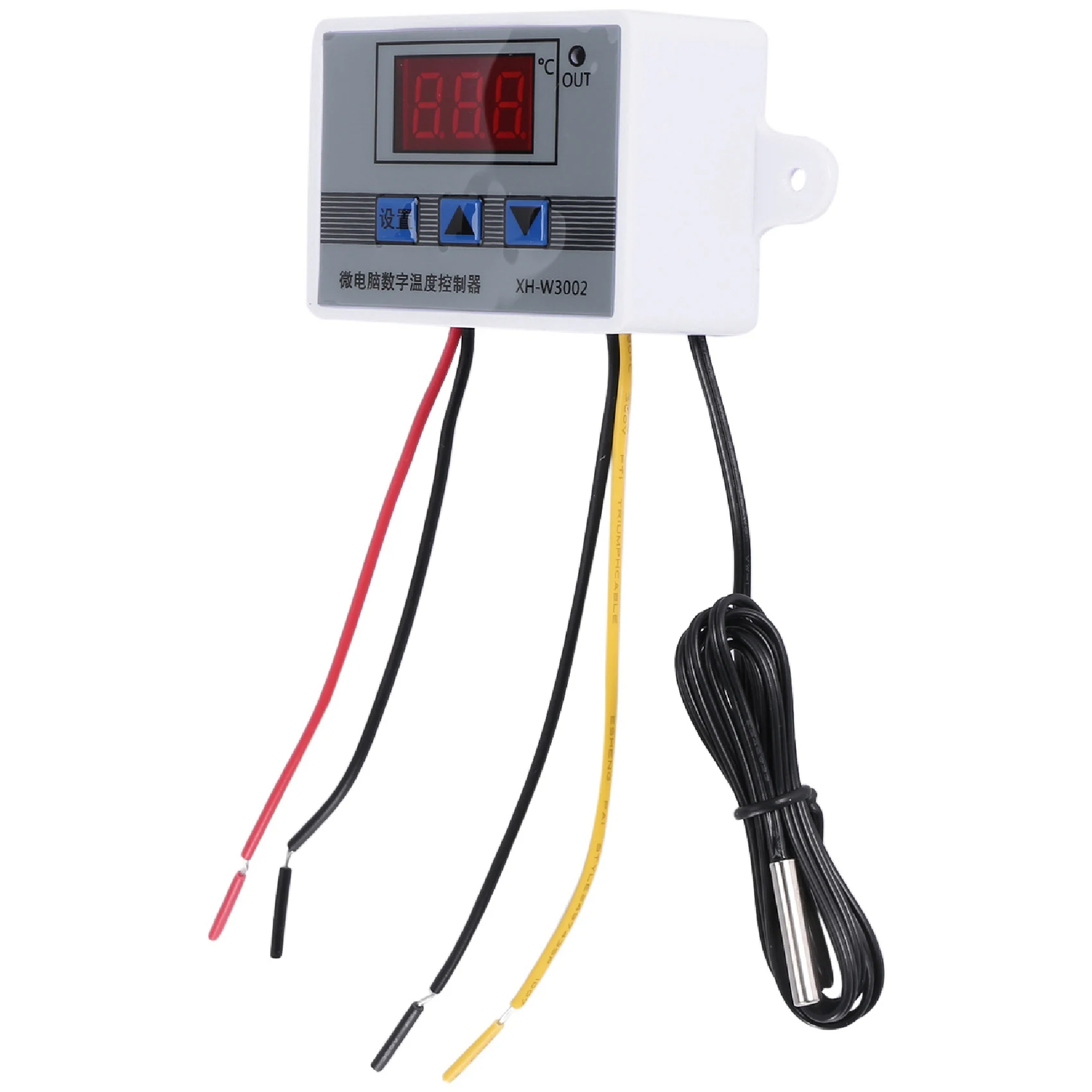 

XH-W3002 220V Digital LED Temperature Controller 10A Thermostat Control Switch Probe with Waterproof Sensor W3002