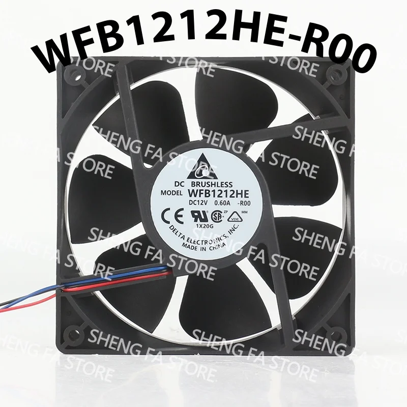 Cooling Fan Power Supply High air Volume Violent Dual Ball WFB1212HE-R00 Delta 24V 48V DC12V 0.60A AC EC 12038 120x120x38MM 12CM