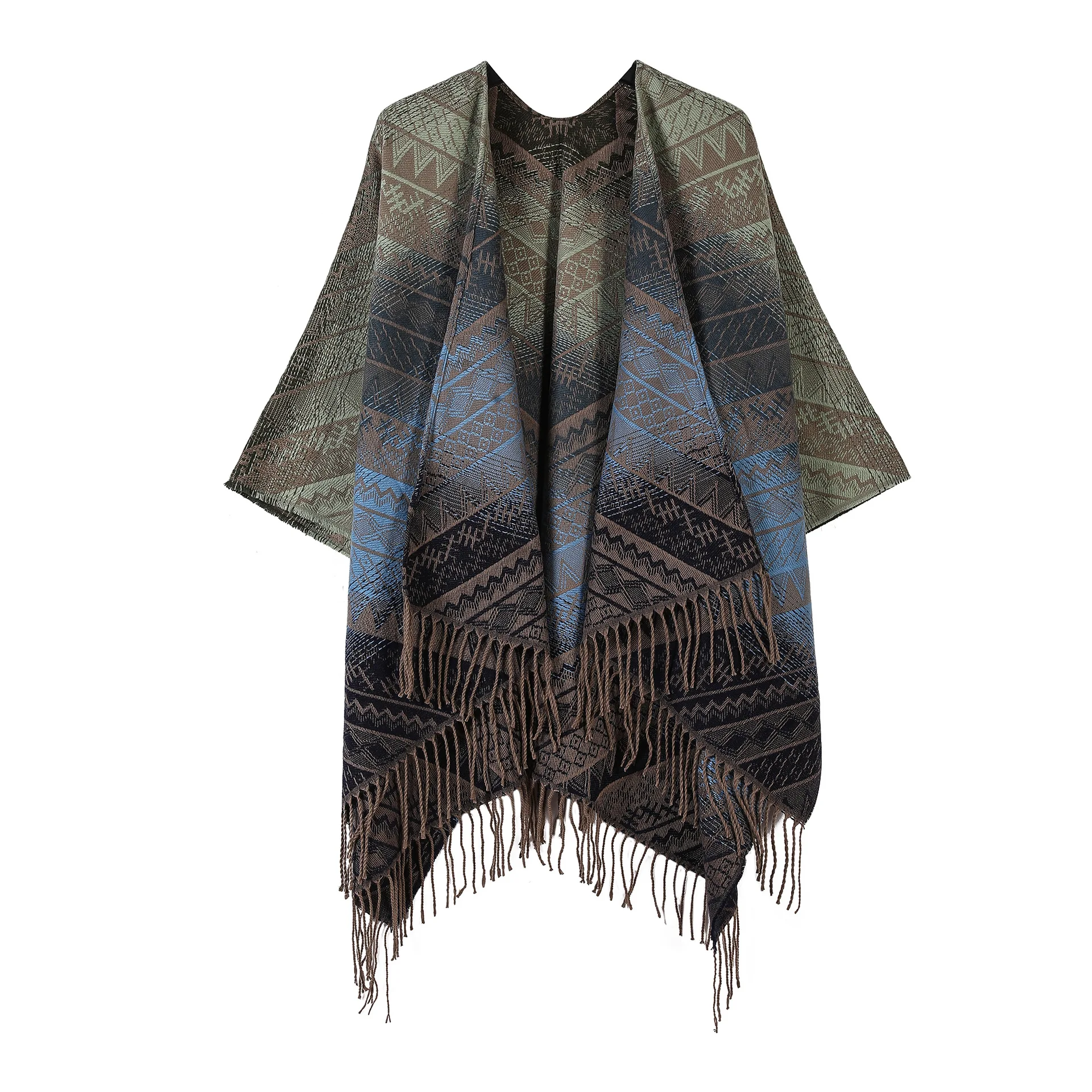 الخريف الشتاء النساء السفر شال تقليد الكشمير النمط الأوروبي الوطني شوكة سميكة عباءة العباءات الرؤوس المعطف هدية