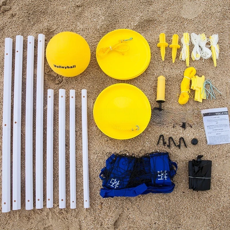 Beach Volleyball Combination Value Set Fast Folding Volleyball Grid Beach Lawn Volleyball Grid Portable